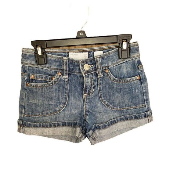 Old Navy Girls Jean Shorts Girlfriend Shorty Denim Shorts Cuffed Size 7 NWOT - Picture 4 of 7